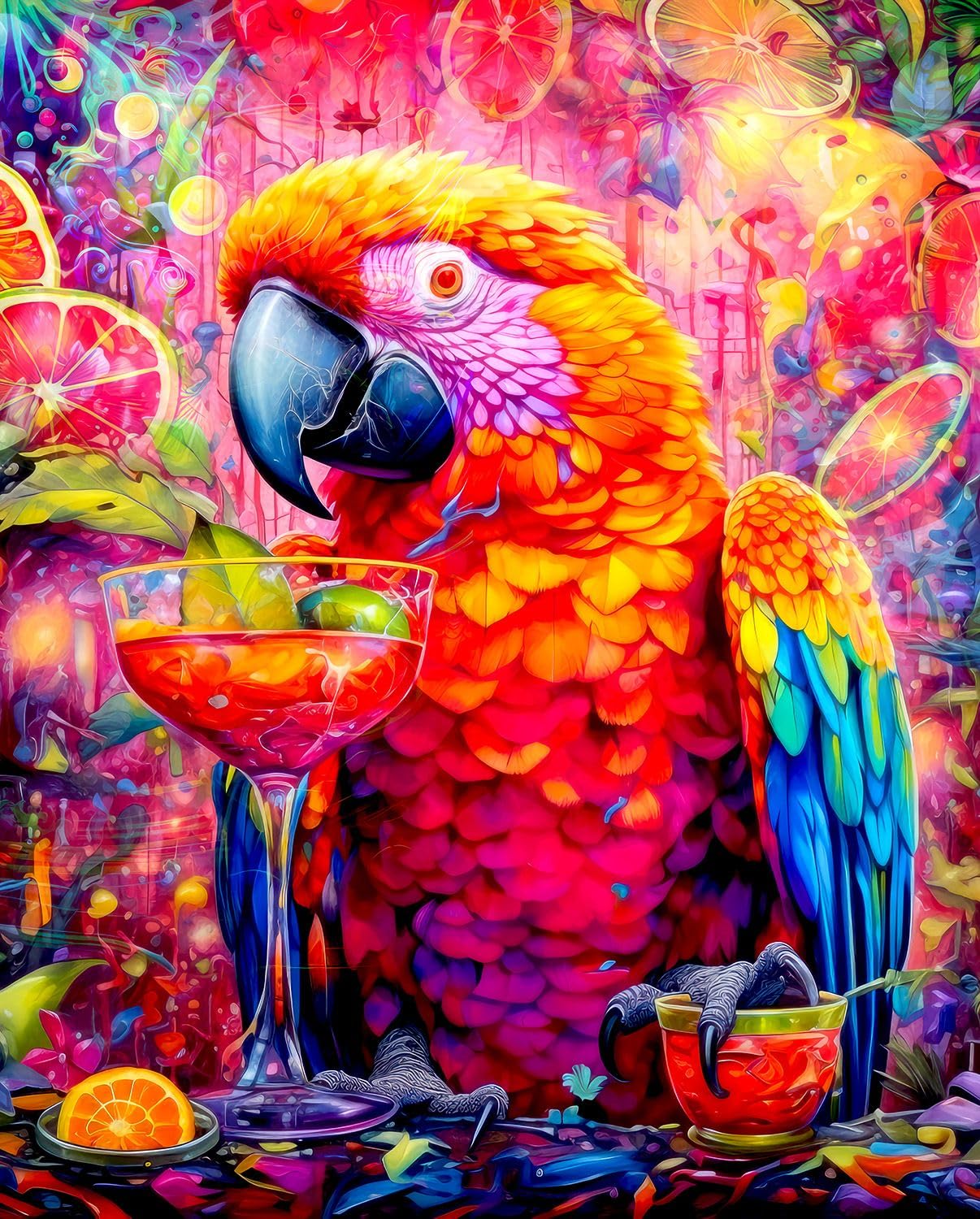 Springbok Paradise Parrot 1000 Piece Jigsaw Puzzle for Adults Features a Colorful Parrot Sipping a Margarita in a Jungle Paradise