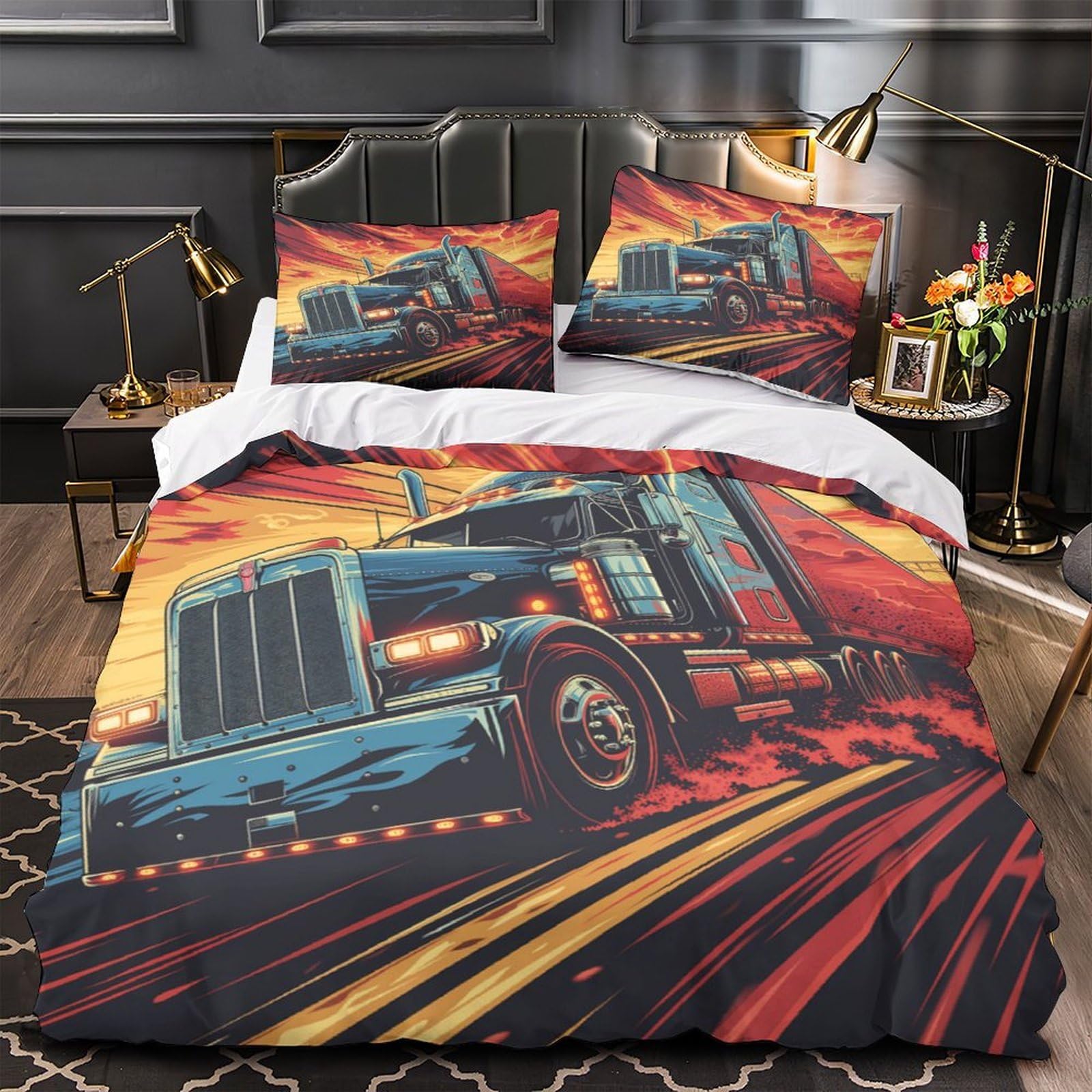 Housse de couette effet 3D ultra douce en microfibre de qualité supérieure King 220x240