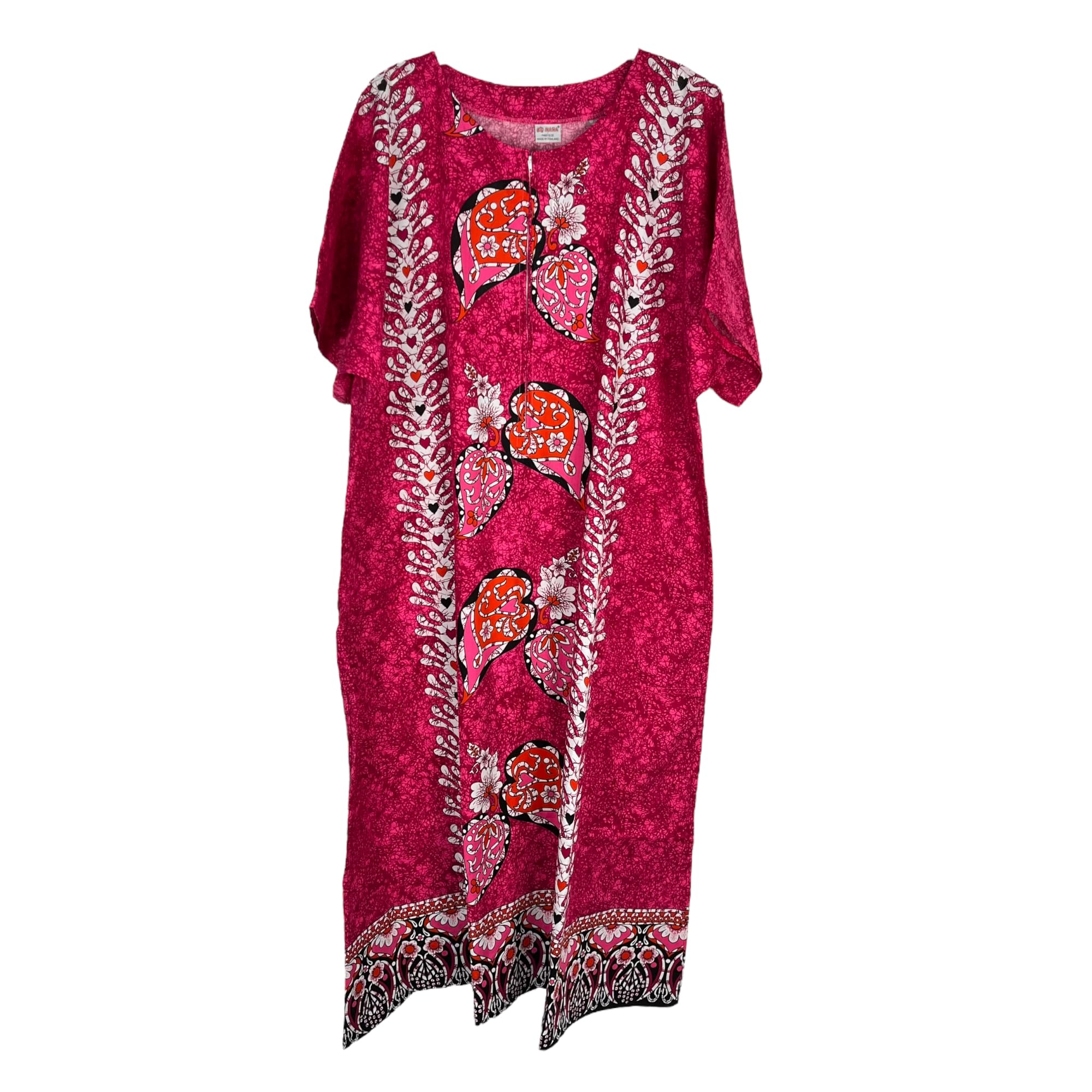 Kaftano lungo da donna, 100% cotone, estivo, stampa etnica, copertura da spiaggia, taglia unica