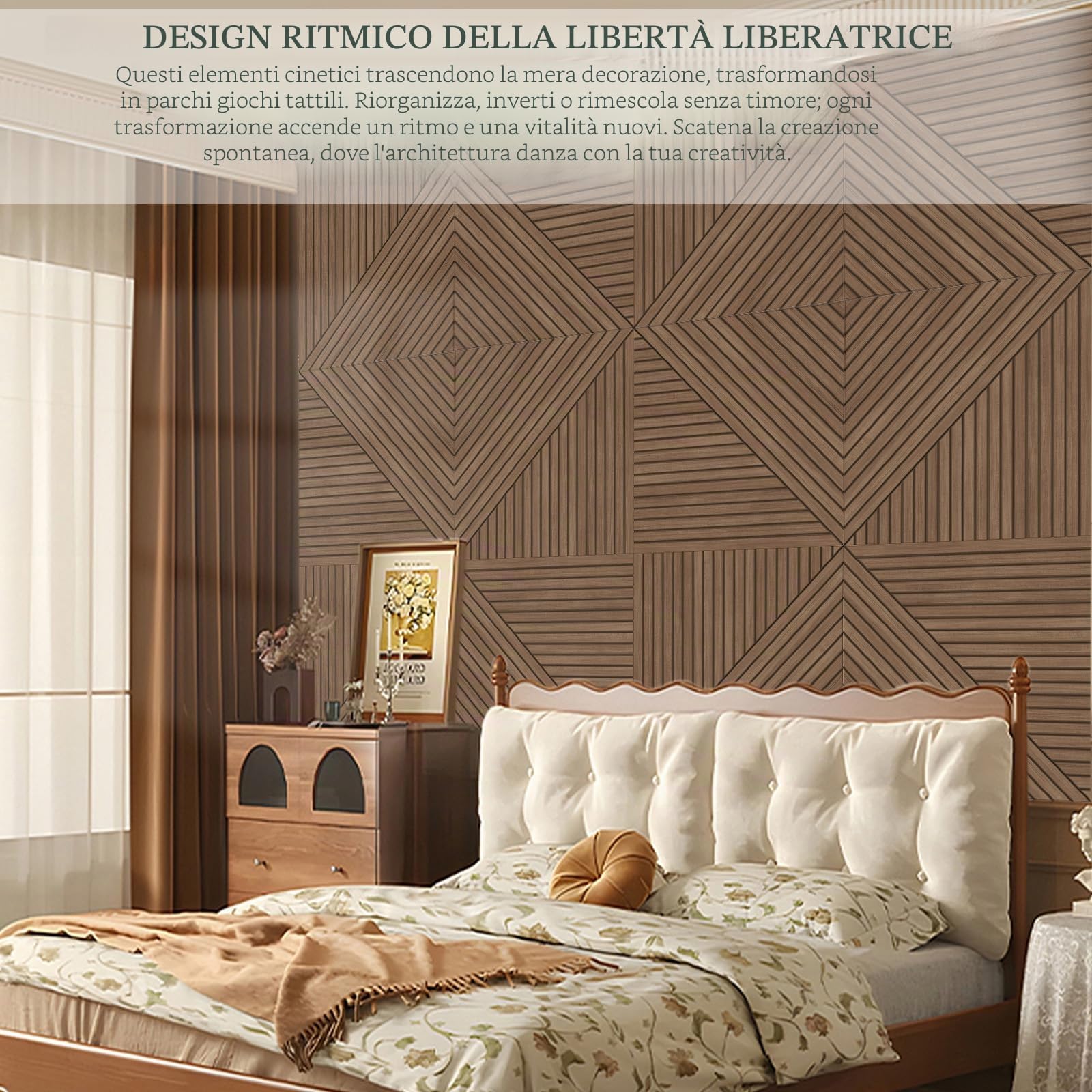 JBER Pannelli Acustici, Confezione da 6 Pannelli Autoadesivi Decorativi Insonorizzanti, Pannelli Fonoassorbenti per Parete per Ufficio, Studio di Registrazione, Soggiorno, Camera da Letto, 180 x 120
