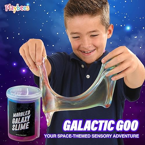 Miniatura 8 de Playbees Slime de galaxia marmolada  Paquete de 12  Cosmic Galaxy Gooey Unicorn Fidget Kit para estimulación sensorial y juego creativo  Regalo
