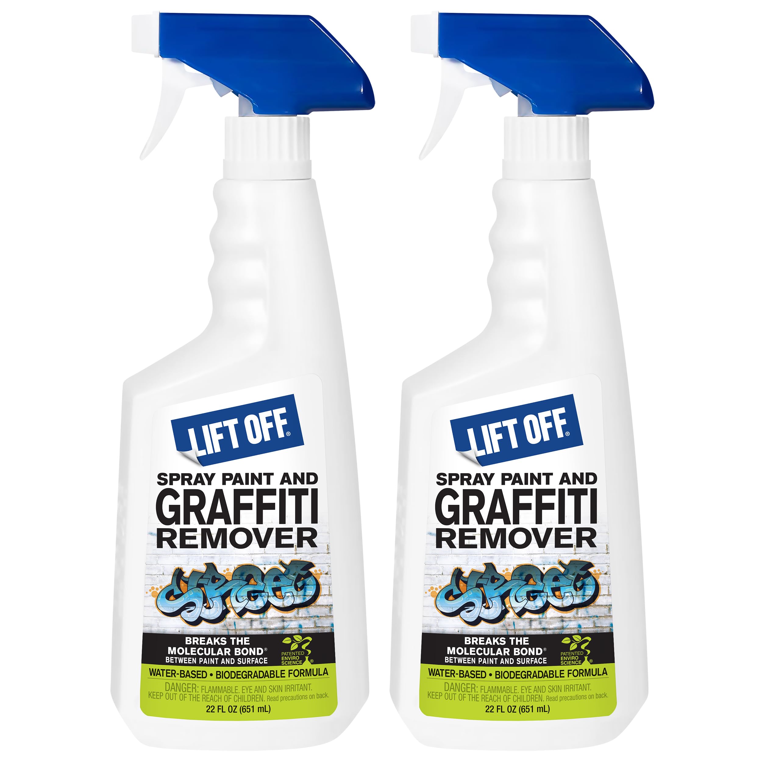 41101-2PK Spray Paint and Graffiti Remover – Removes Spray Paint, Acrylic, and Enamel – Safe for Wood, Metal, Concrete, Plastic – Water-Based Formula – 22 Fl Oz (Pack of 2)