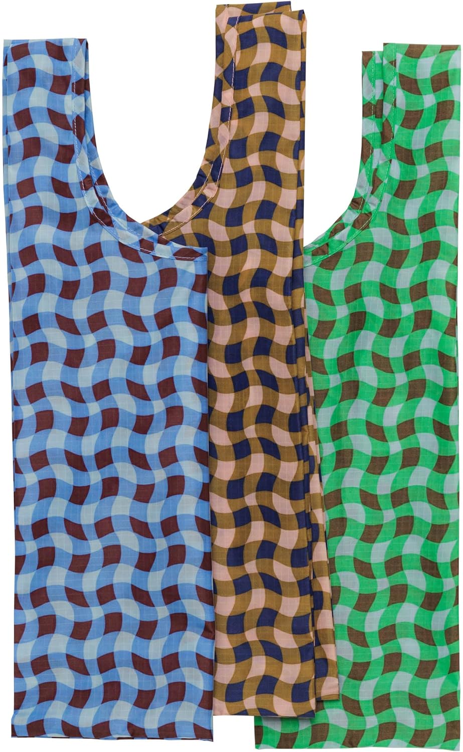 BAGGU Amazon Baby Set of 3 Wavy Gingham Home & Kitchen