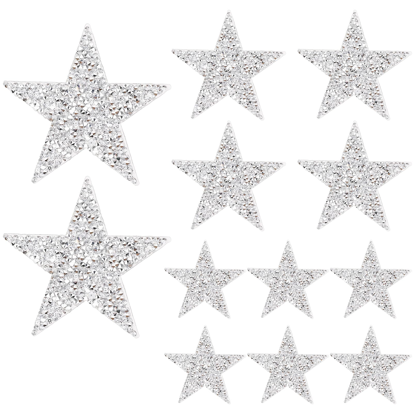 Amazon.com: 12pcs Star Iron On Patches Rhinestone Silver