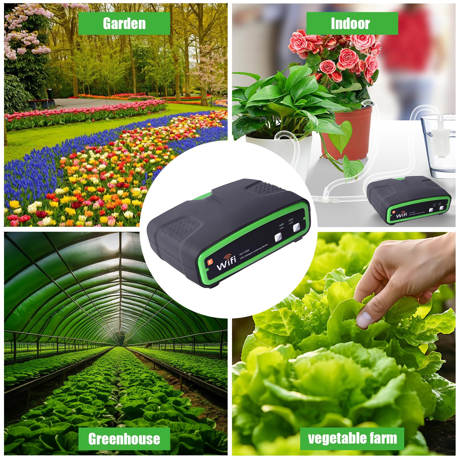 Wifi Automatisches BewäSserungssystem Mit Doppelte Pumpe, Automatisches TropfbewäSserungsset Mit App, Einstellbare Wassermenge/Zeit, FüR Bis Zu 20 Topfpflanzen, FüR Garten, Balkon, Hof
