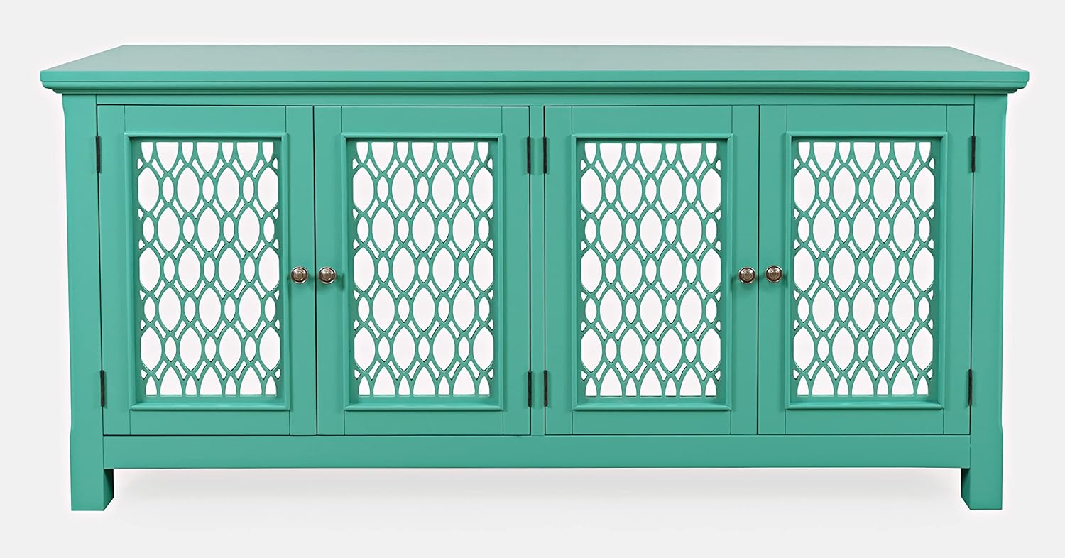 Jofran Isabella 69" Luxury Mirrored Modern Accent Storage