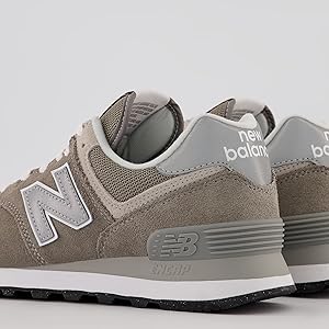 Amazon | New Balance Women's 574 Core Sneaker, Grey/White, 9 Wide
