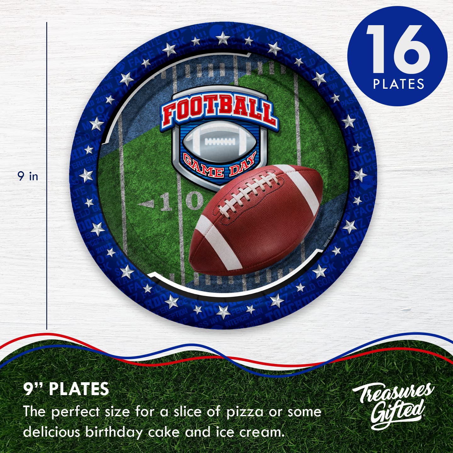 Happy Birthday Football Napkins - Pack Of 16, Game Day Party Decorations, Football Theme Party Supplies