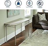 Vista 5 de Rectángulo vinilo parte superior plegable Cosco Dorel Industries, Tabla de servir, Acero, Blancuzco