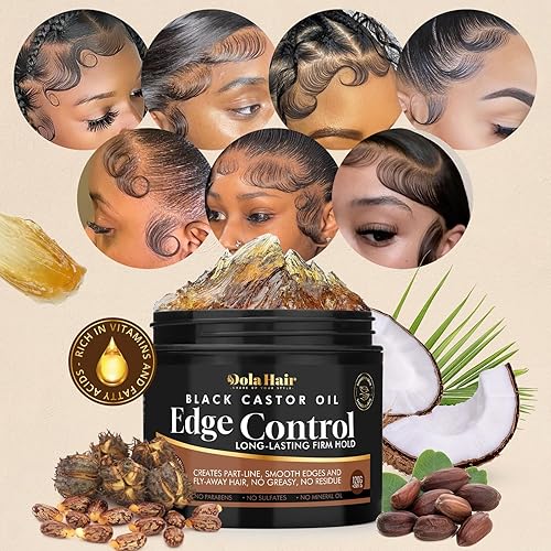 Miniatura 6 de Gel de control de bordes para cabello 4C trenzado, gel firme, cera para peinar el cabello, no grasa, sin descamación, 4.2 onzas