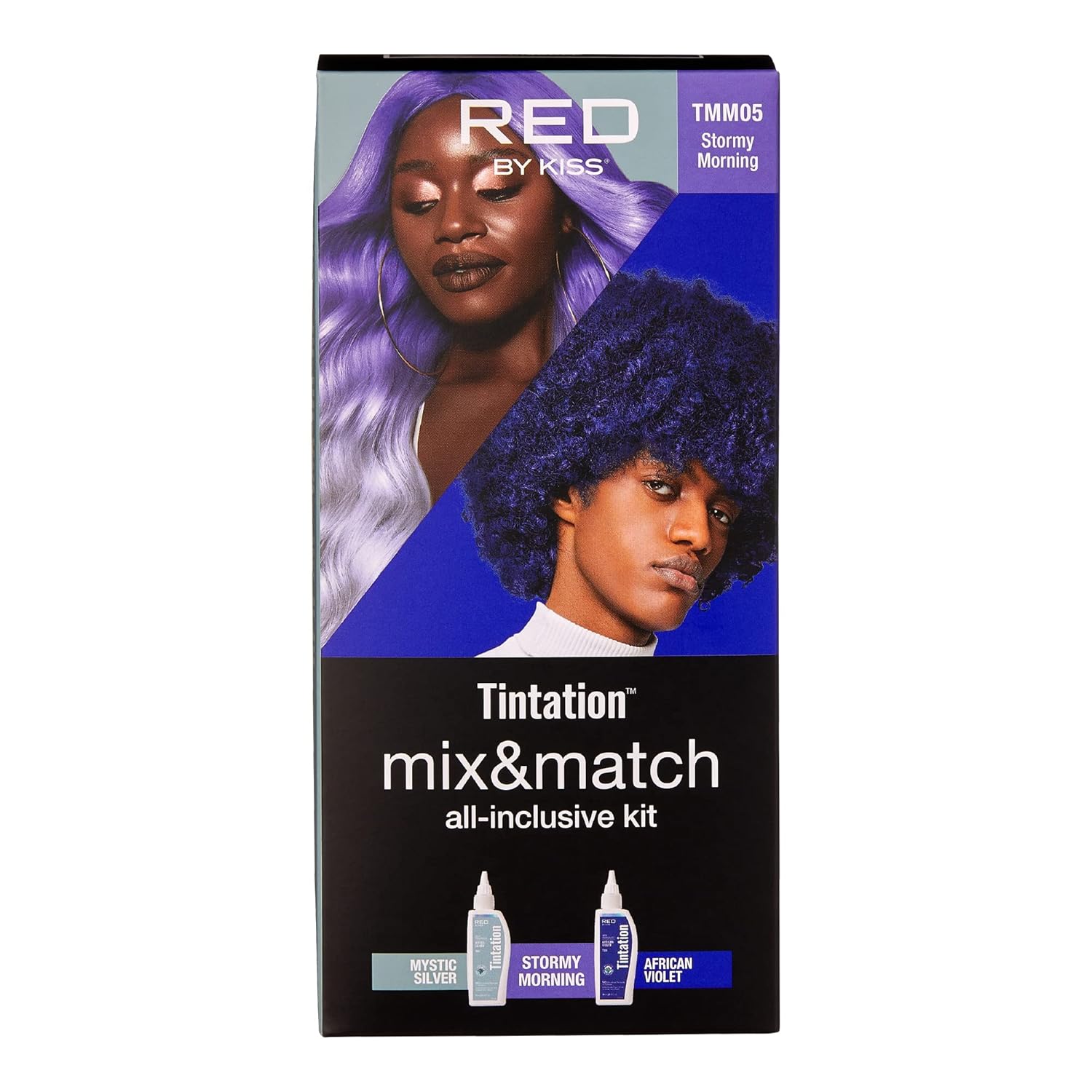 RED by Kiss Semi Permanent Hair Color Kit Tintation Mix