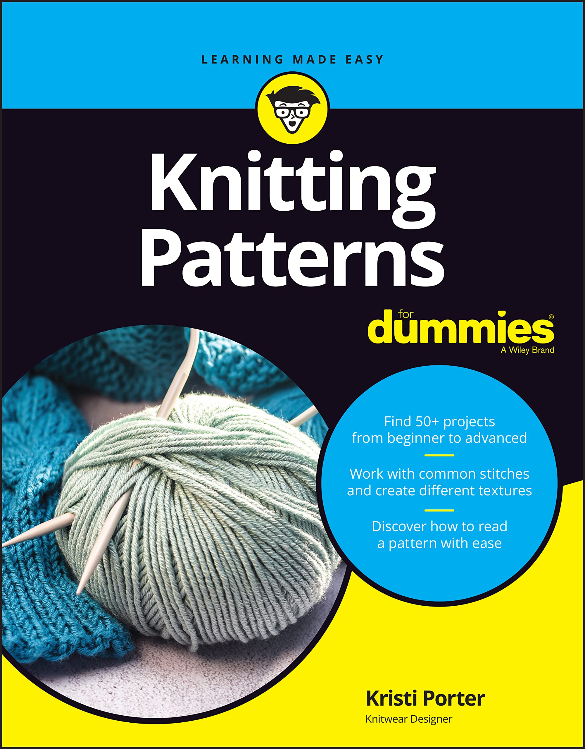 Knitting Patterns for Dummies by Kristi Porter (2023, Trade Paperback)