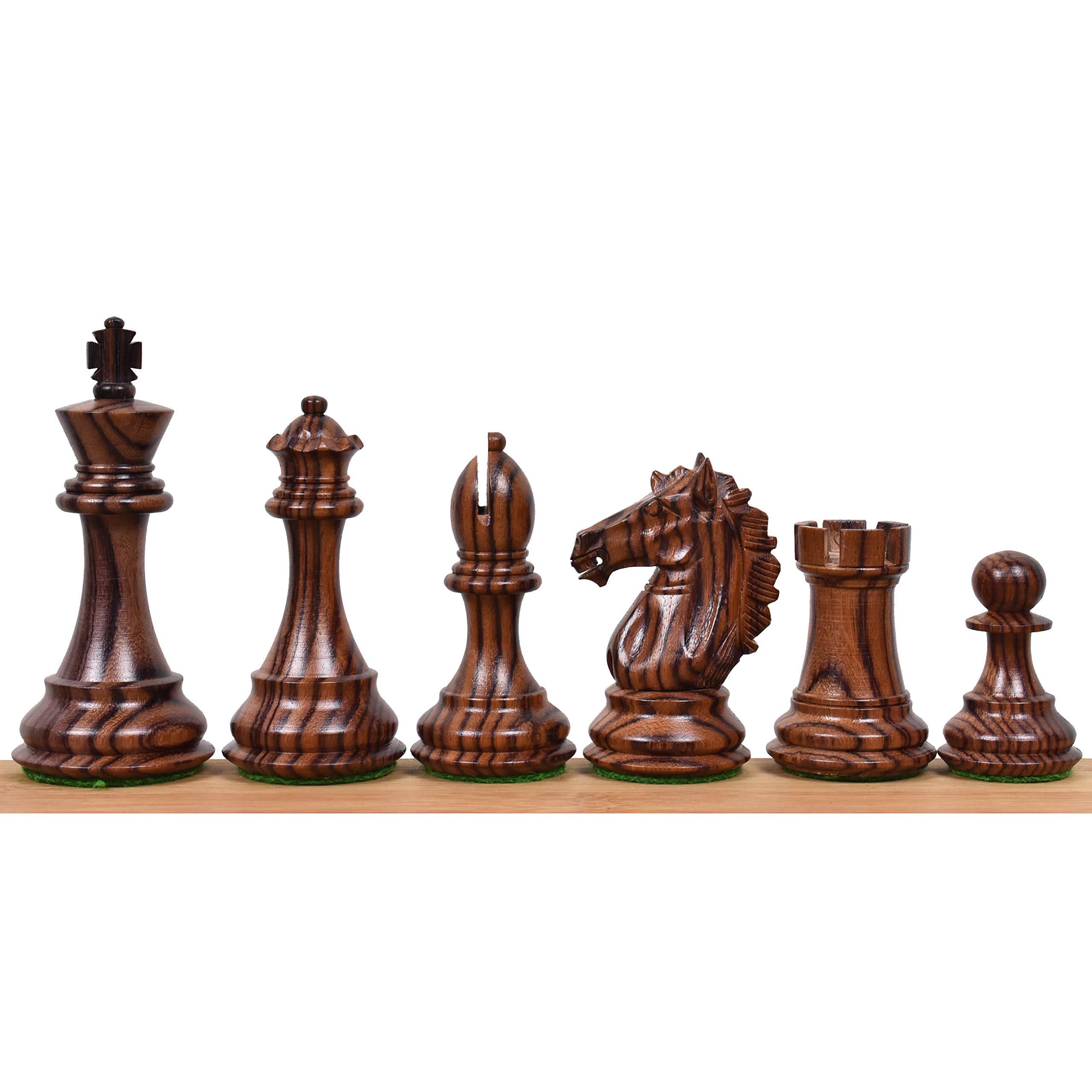 Jeu d'Échecs Staunton 4" en Bois de Buis Pièces Seules Vernies pour Échiquier