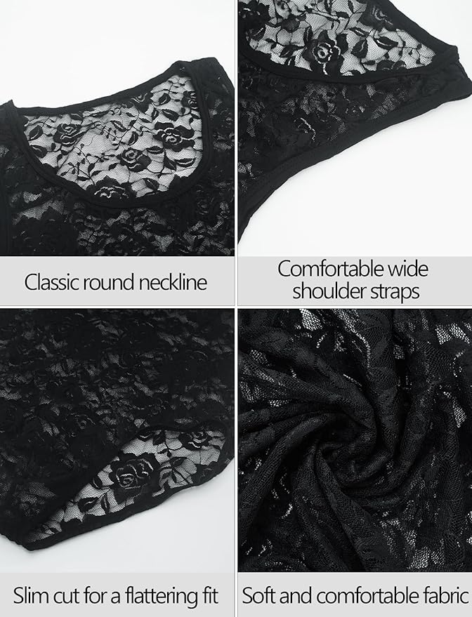 AIEOE Herren Glossy Overall - Elastisch Durchsichtig Bodysuit M-XL