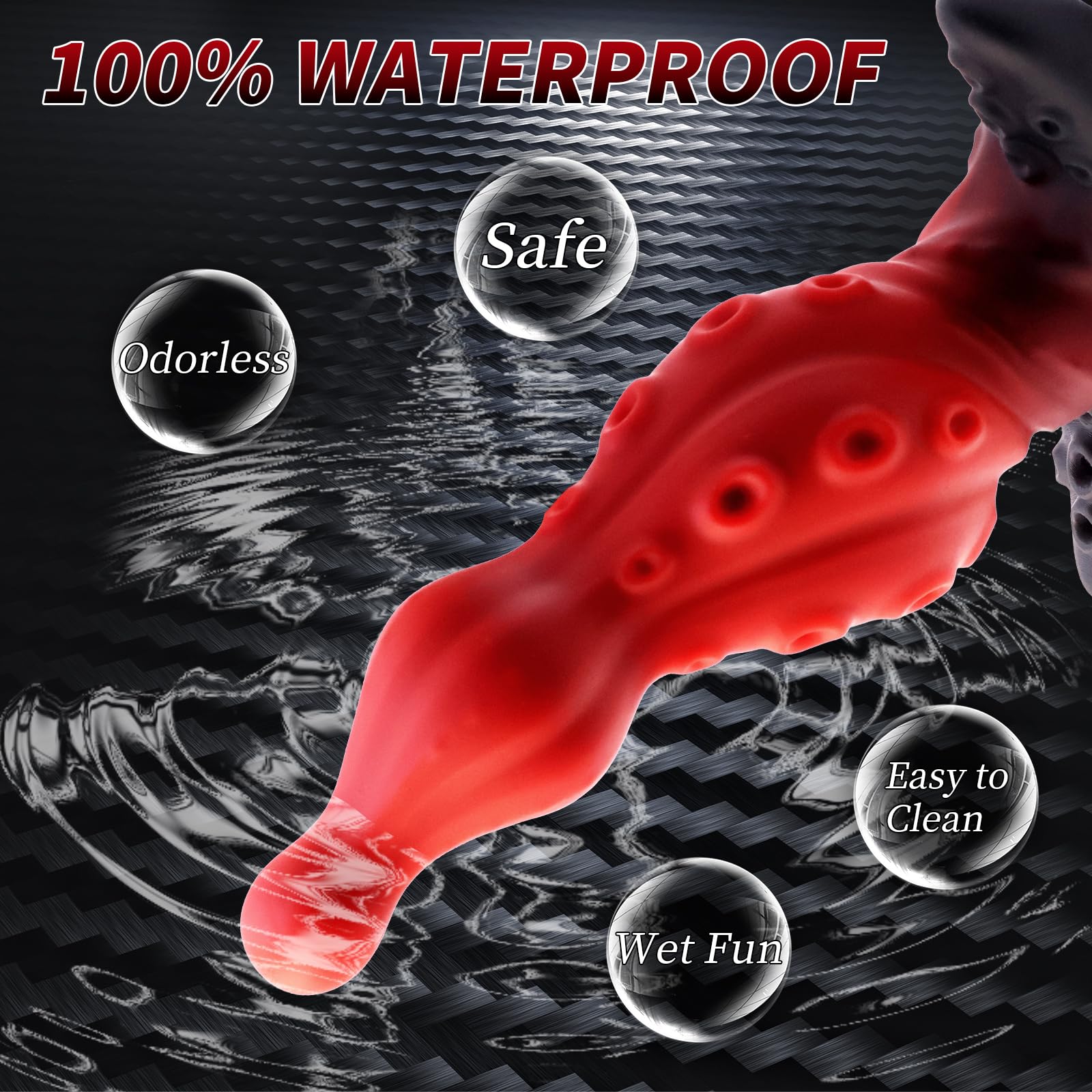 JANNSK 7.9" Large Butt Plug Huge Anal Plug, Tentacle Dildo Anal Stretcher, Fantasy Monster Anal Plug Prostate Massager for Men & Women,Thick Sex Toys Dilator for Gay（Purple）: S Red octopus