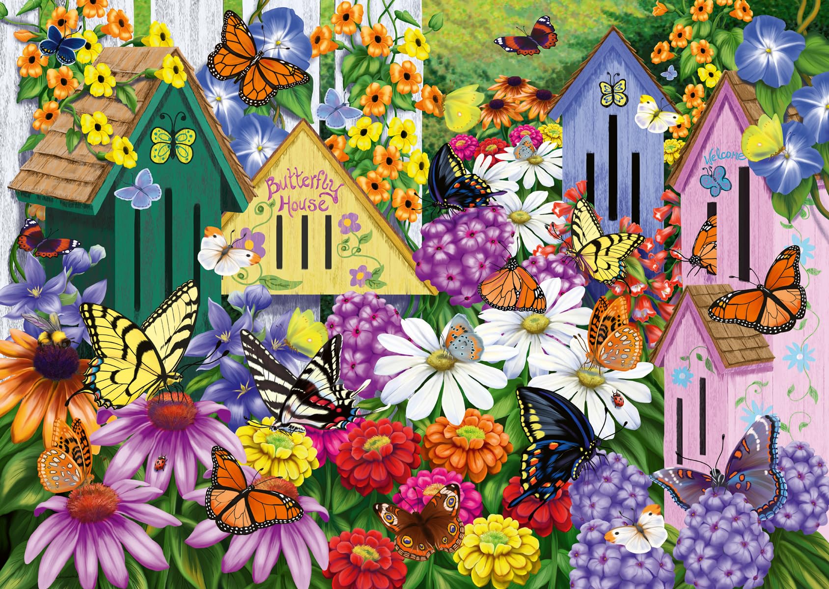 Wonder Forge Garden Neighbors 1000 Piece Jigsaw Puzzle for Adults | Unique, Perfectly-Fitting Pieces | Fun, Vibrant Imagery | Amazon Exclusive