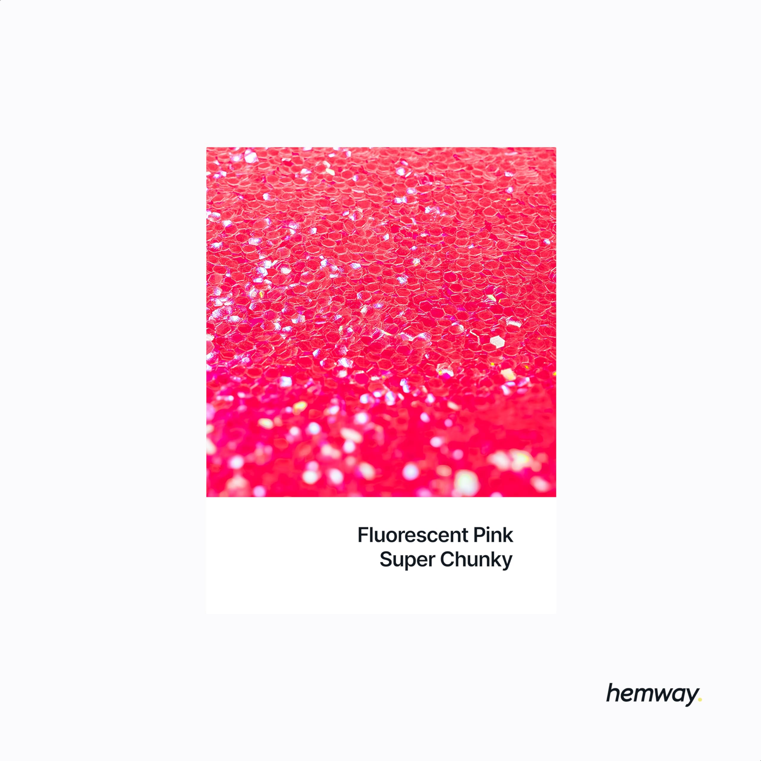 Hemway Glitter Shaker Fluorescent Pink 110g x2 Pack Super Chunky, Craft Glitter Shakers for Resin & Epoxy Crafts - Image 2