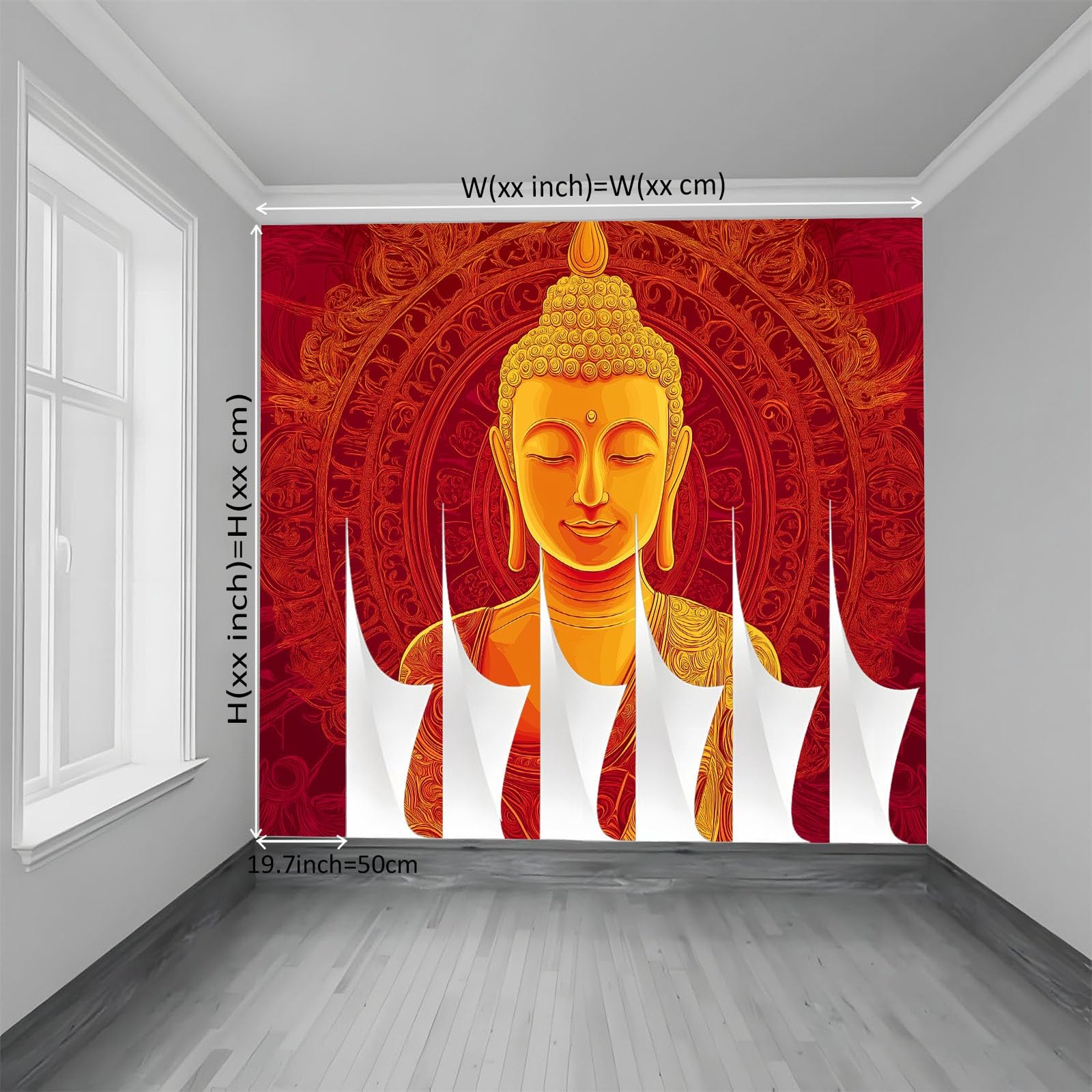 Carta da Parati 3D Fotomurali Murale alla moda Decorazione da Muro Poster Design Moda Carta per pareti Meditazione Mandala - 400 x 280 cm