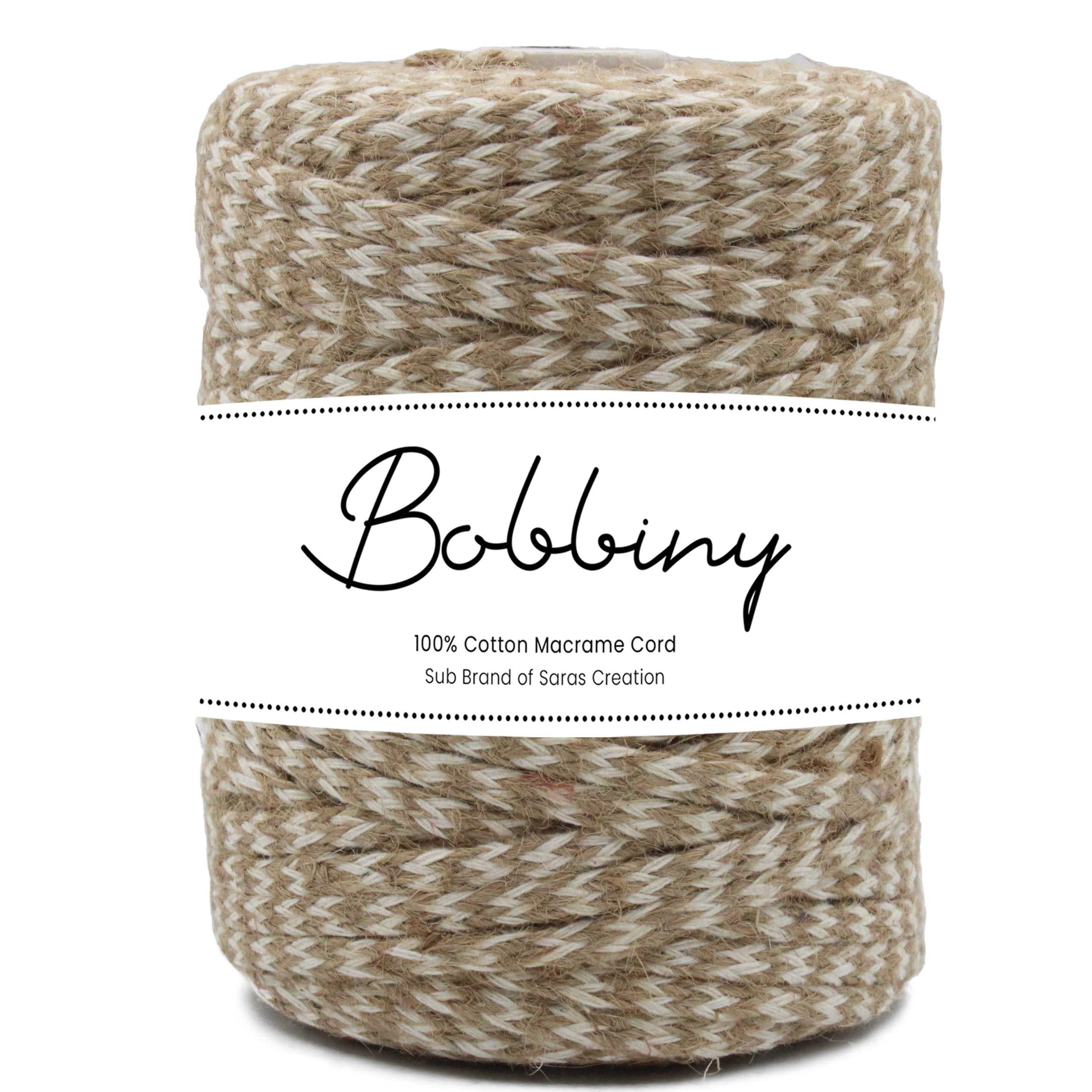 Bobbiny Natural Round Braided Jute Twine Rope - Linen Rustic String Cord for DIY, Party, Wedding, Gift Wrapping and Other Projects | Black Mix | 4mm, 20 Meters — Amazon image 9