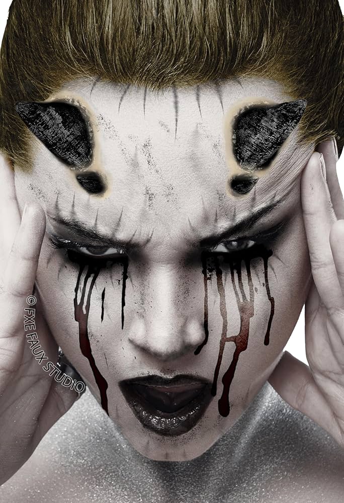 Amazon.com: Fxe Faux Studio Black Demon Horns Halloween Latex