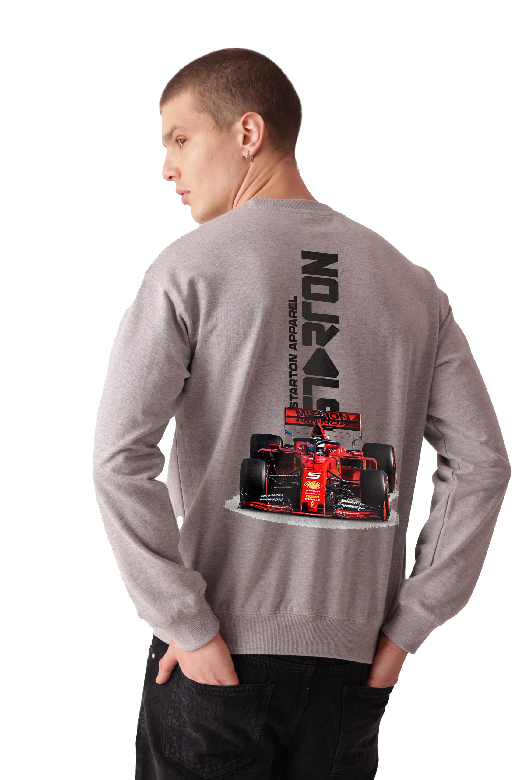 Premium Oversized Sweatshirt for Men, 100% Cotton Terry 320GSM, F1 Formula1 Graphic Print, Drop Shoulder-picture-18