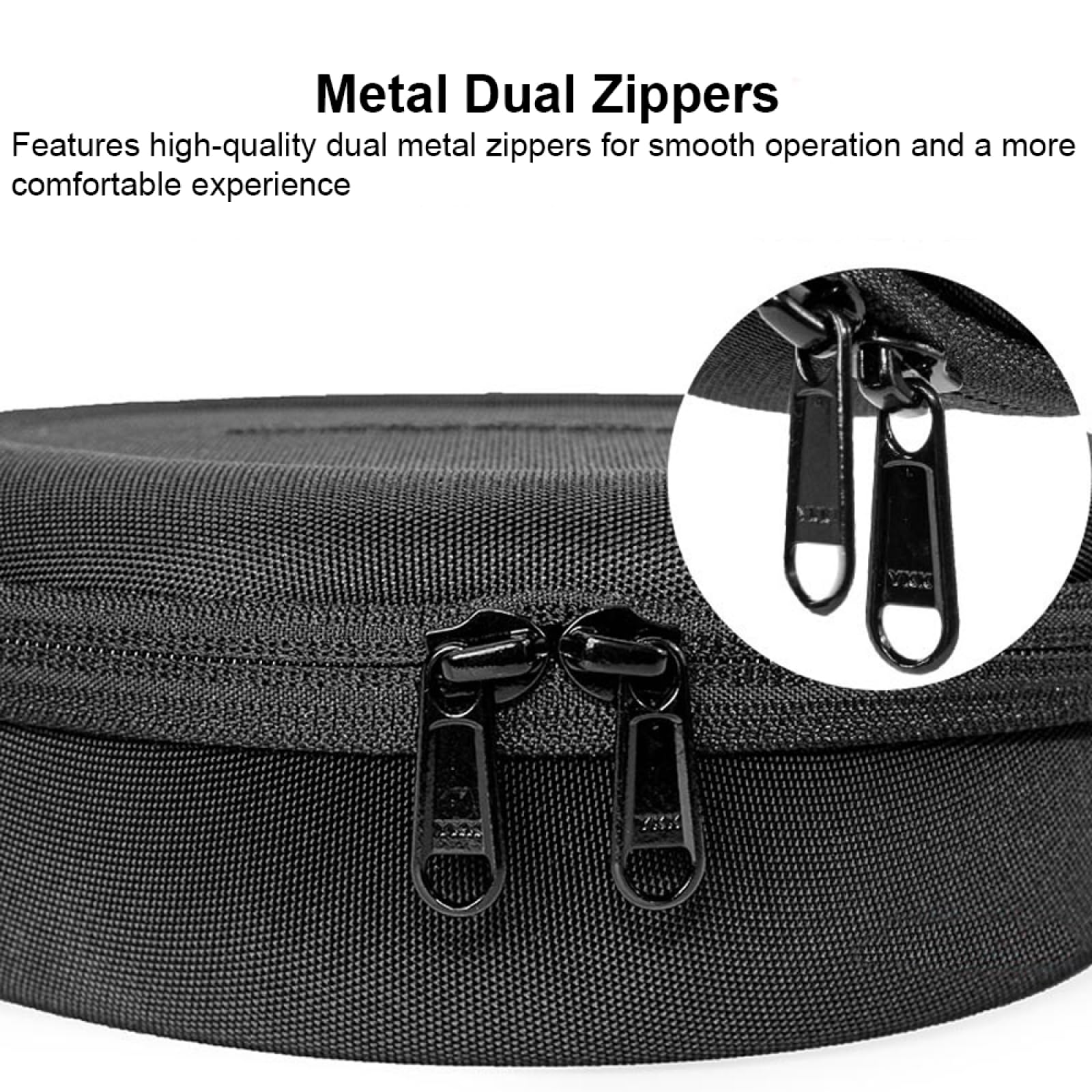 Twarde etui na słuchawki JBL JR470NC Bluetooth, słuchawki, przenośna torba do przenoszenia, torba podróżna, organizer torba z karabińczykiem i paskiem na ramię (czarna)