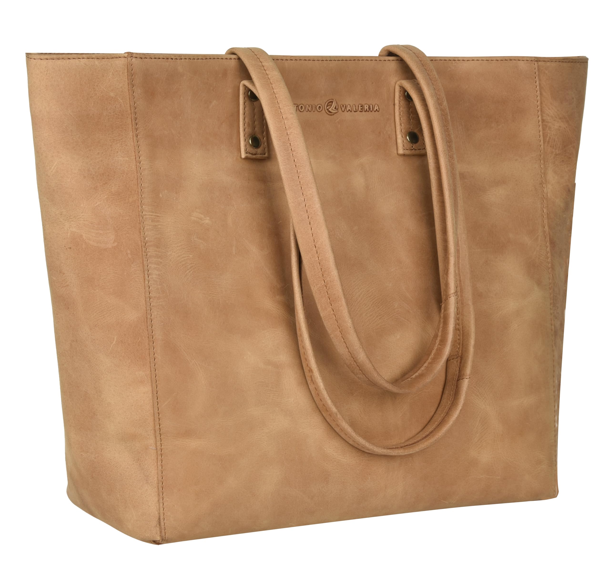 ANTONIO VALERIA Alexis Leather Tote/Top Handle Shoulder Bag for Women