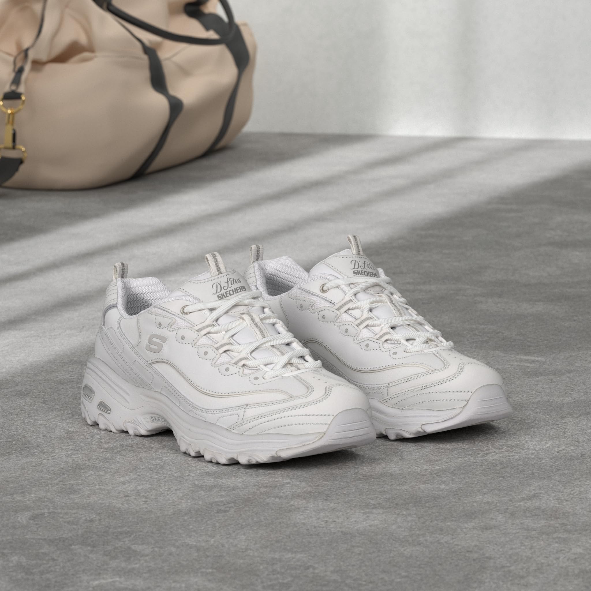 Skechers 11936 - Zapatillas de Otra Piel mujer, color Blanco, talla 39 EU M
