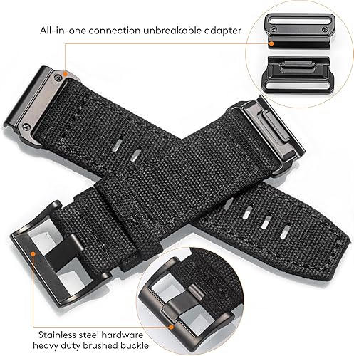 Miniatura 5 de Correa de silicona para reloj Fenix 7  Fenix 6Fenix 5  EPIX 2 de ajuste rápido de 0.866 in, correa deportiva suave y agradable al tacto impermeable