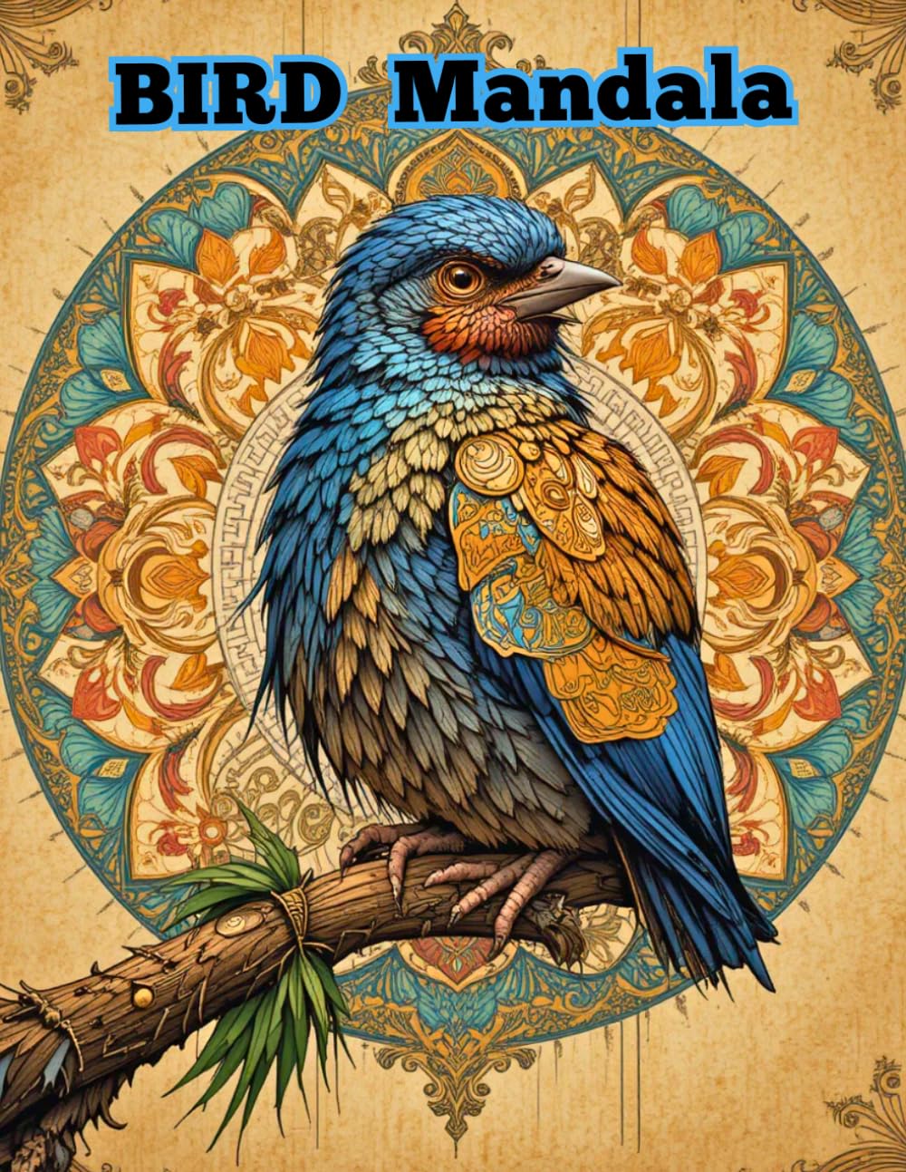 Whimsical Bird Mandalas: A Calming Adult Coloring Book with Flying Birds, Feathers, and Botanical Patterns
