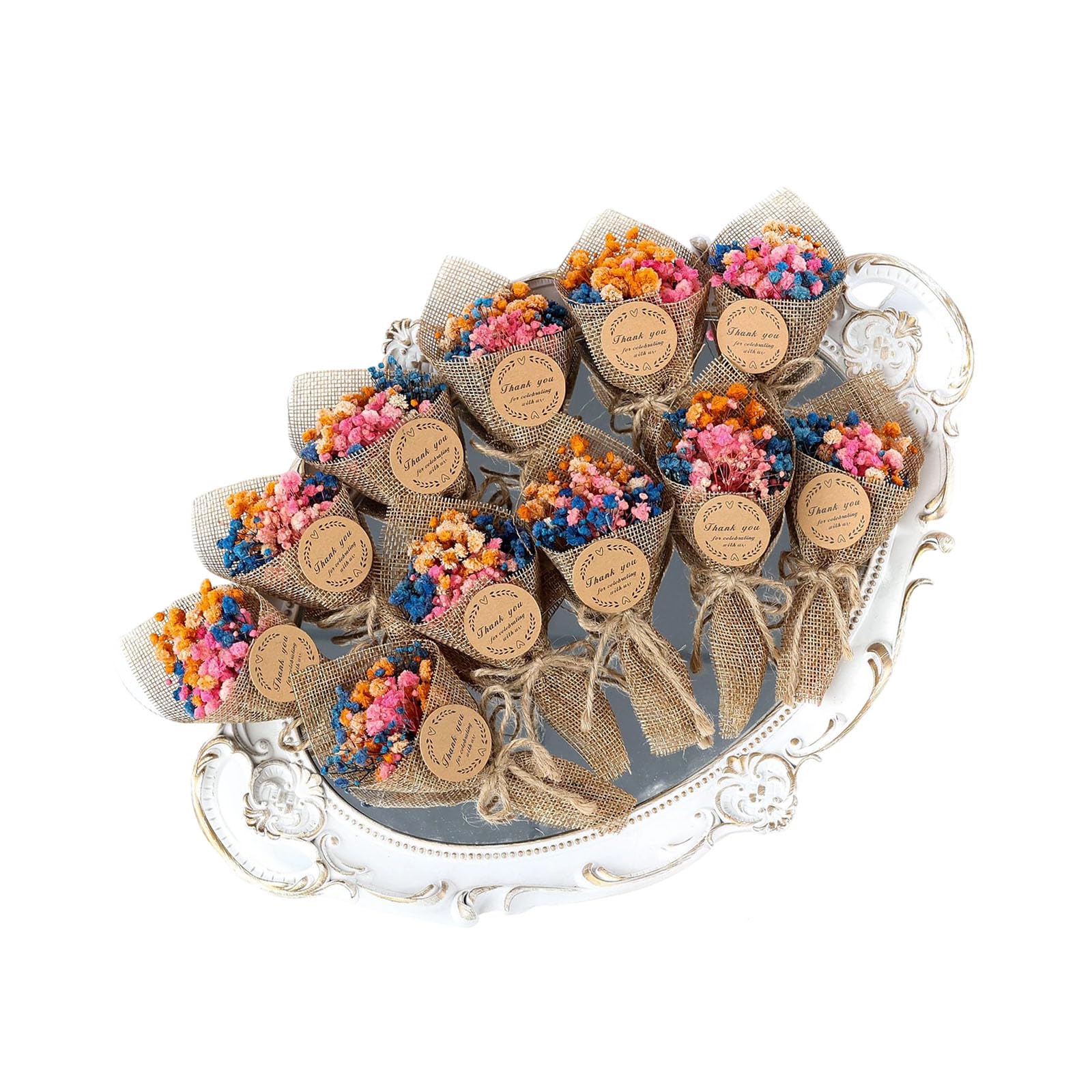 JSGHGDF Sturdy Dried Flower Arrangement Pack 10 Bouquets Excellent for Gift Presenting Dried Bouquet