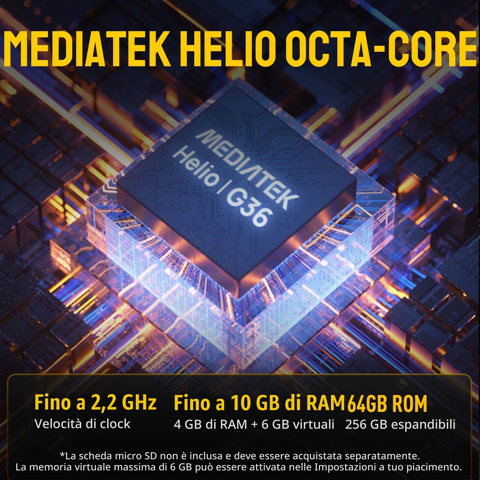 Ulefone Armor X12 Pro Rugged Smartphone Android 14 con Octa-core 8GB+64GB+256GB Espandibile, Telefono Indistruttibile IP68, 5,45" HD+ 4860mAh Dual SIM 4G Cellulare Offerta, 13MP+8MP, NFC/OTG/GPS/Nero