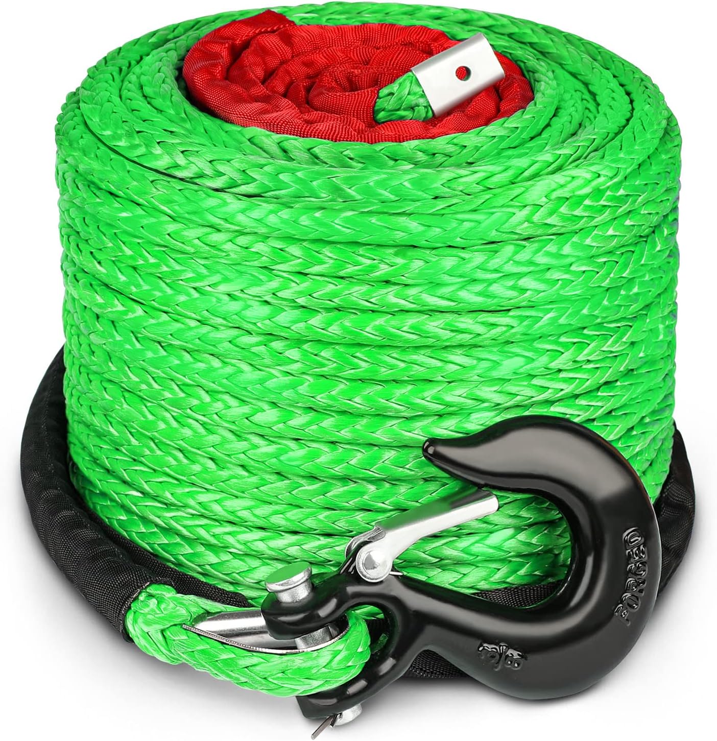 AlltoAuto Winch Rope with Hook, 3/8" x 100'25000lbs