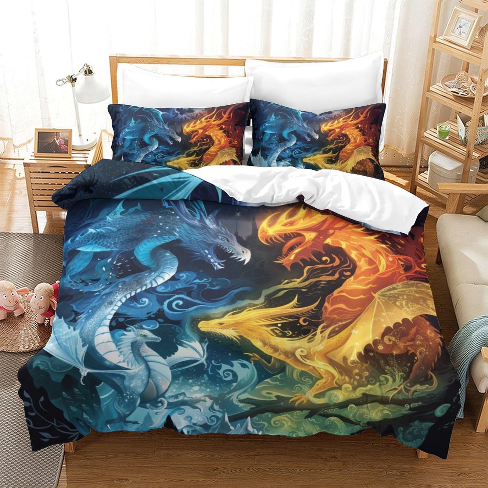 Parure de lit Dragon imprimé 3D pour transformer votre chambre