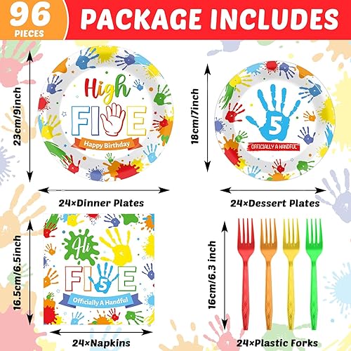 Miniatura 86 de 96 piezas de suministros de fiesta de cumpleaños florales de cumpleaños, platos de papel, servilletas, flores de oro rosa, decoraciones de fiesta