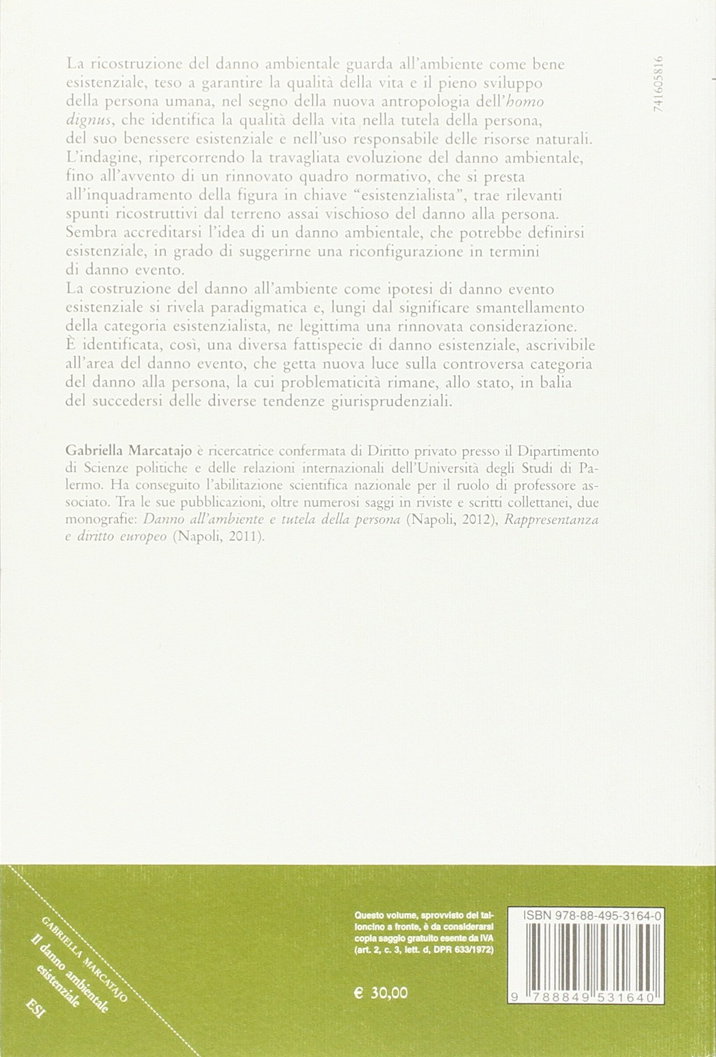 Il danno ambientale esistenziale