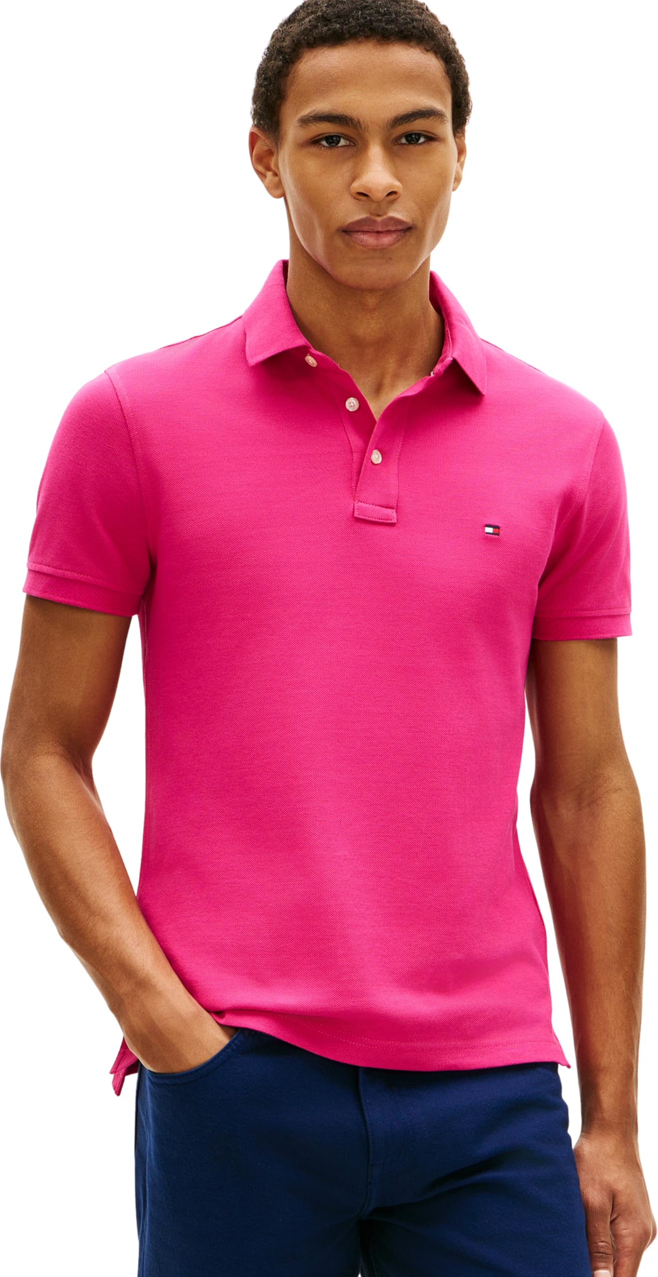 Tommy Hilfiger Herren Poloshirt Kurzarm 1985 Slim Slim Fit