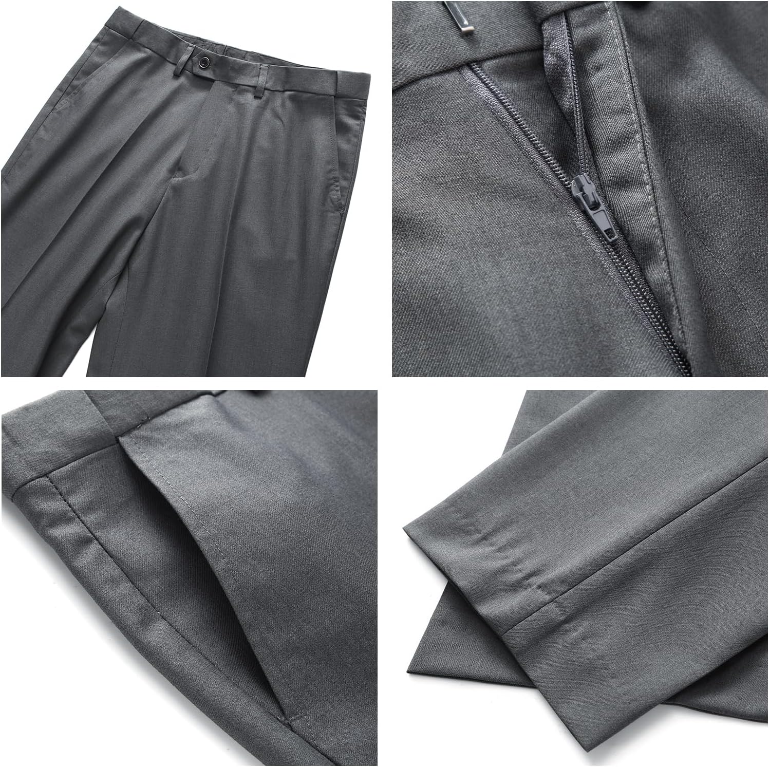 KUDMOL Mens 3 Pieces Suit Business One Button Tuxedo Suit for Men Tuxedo Classic Blazer Waistcoat Trousers Set 7 81KE3saQ2gL. AC SL1500