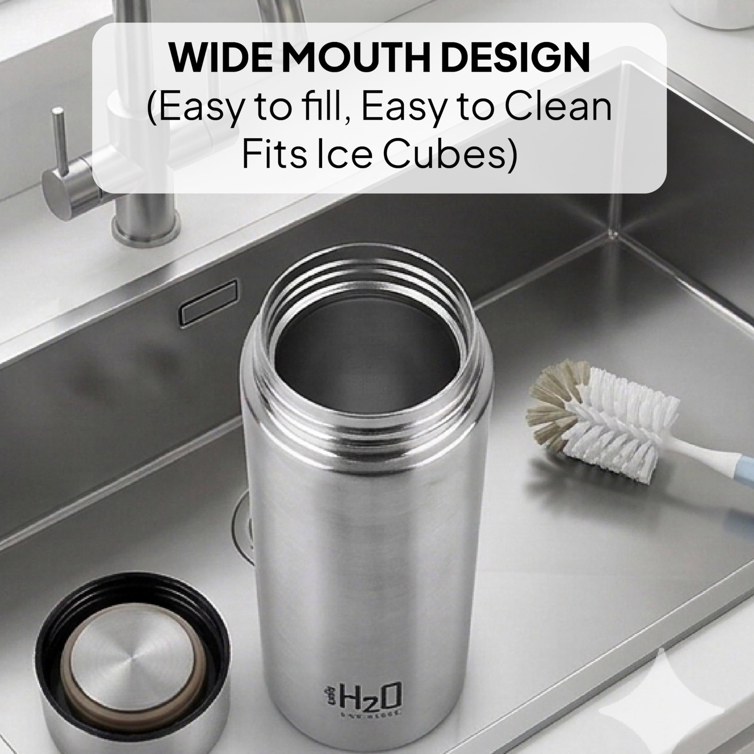 CELLO H2O Stainless Steel Water Bottle For Office & Daily Use 1000 ml, Silver | Single Wall Freezer & Fridge Safe, Lightweight & Stylish Leakproof Rustproof Steel Water Bottle For School, Gym & Travel — Amazon image 5