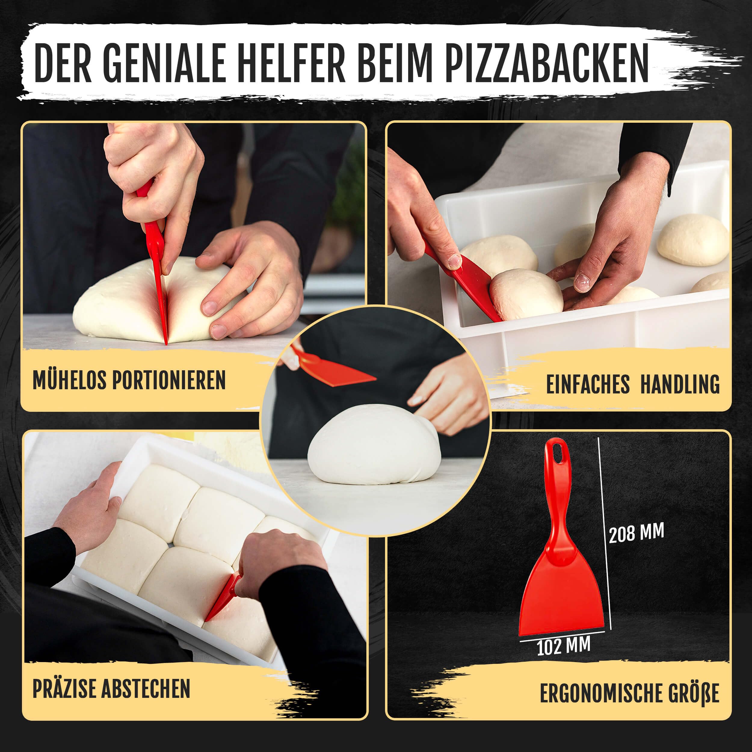 Delicret - Pizza-Set Starter - 6x400g San Marzano Tomaten + Molino Dallagiovanna - 4 kg Pizzamehl Typ 00 "La Napoletana", 1 kg Semolamehl, Pizzaballenbox für Pizzateig mit Leidenschaft, Pizzateig-Kit