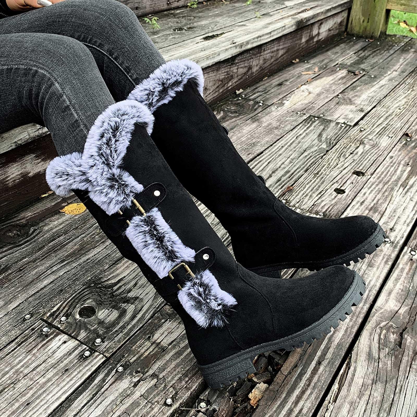Buty zimowe, średniej wysokości, z zamszową podszewką, ciepłe, wygodne, outdoorowe, na zimną pogodę, antypoślizgowe, wytrzymałe