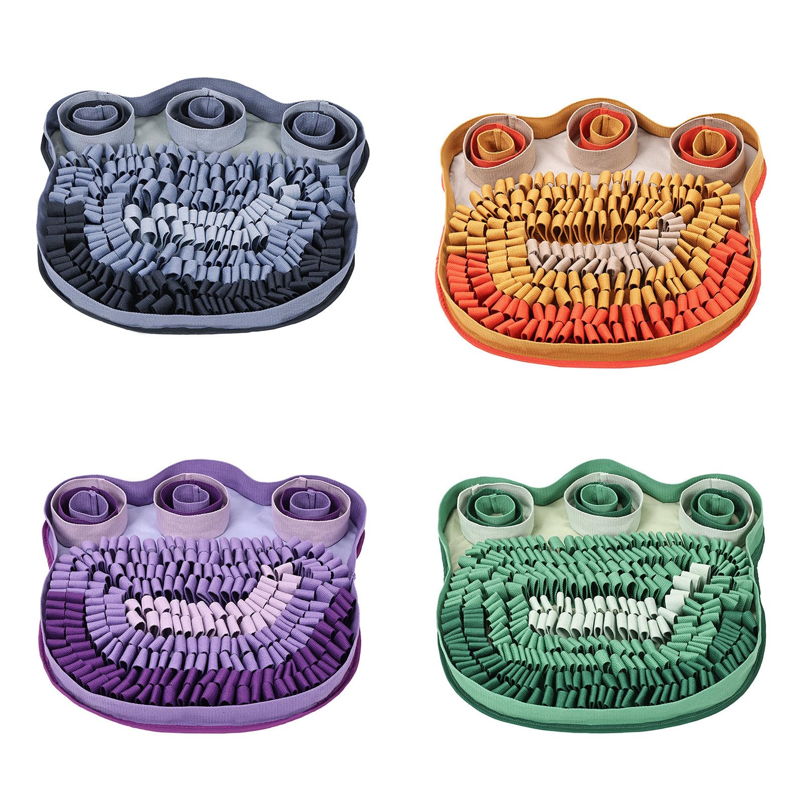 Snuffle - Juguete colorido para perros, dispensador de golosinas, resistente a los masticables, suave, para perros, fomenta la habilidad de búsqueda de comida, juguete interactivo para perros