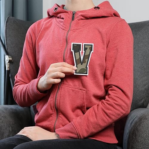 Miniatura 215 de Parches de letras termo-adhesivas de alta calidad – Lindas letras para ropa – Parche universitario para ropa – Letras bordadas de 4 1/2 parches