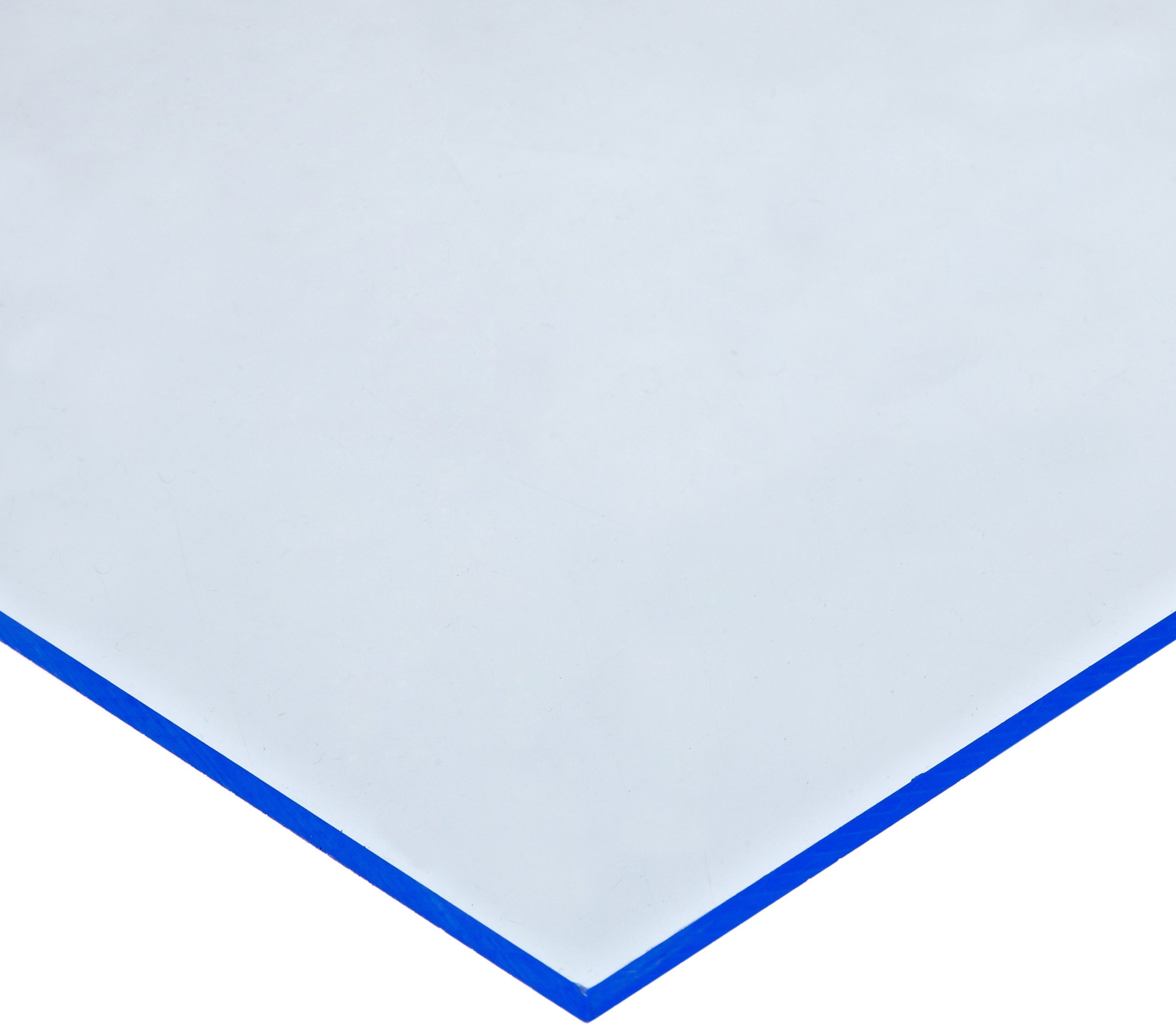 Cast Acrylic Fluorescent Sheet, Smooth, Blue, 0.118" Thick, 24" Width, 24" Length