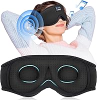 Vista 1 de LC-dolida Máscara de dormir con auriculares Bluetooth, máscara de dormir Bluetooth, auriculares para dormir, máscara de ojos 3D para dormir, máscara