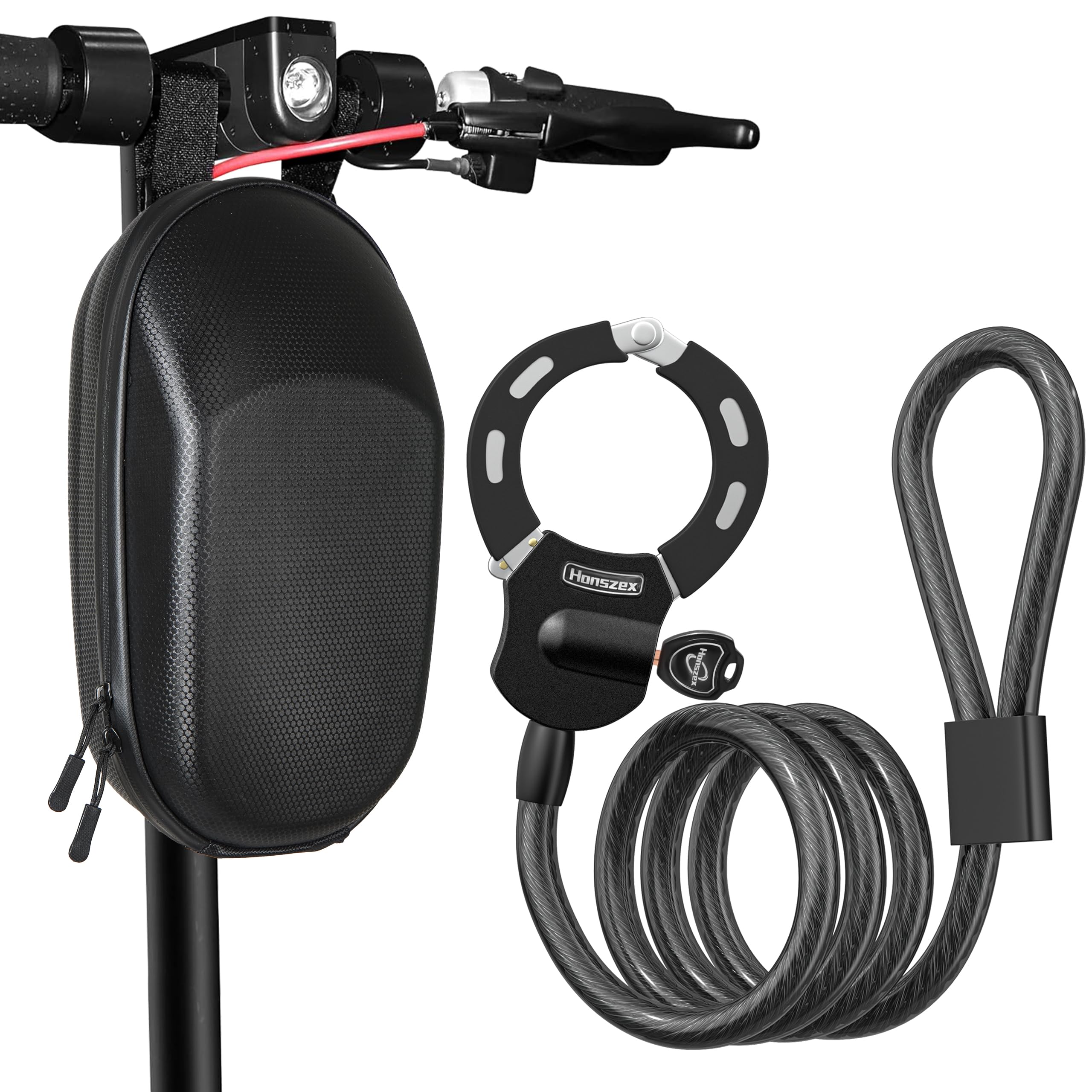 Scooter Lock with Bag, Bike Lock, Anti-Theft Cable Lock 39.37 inch