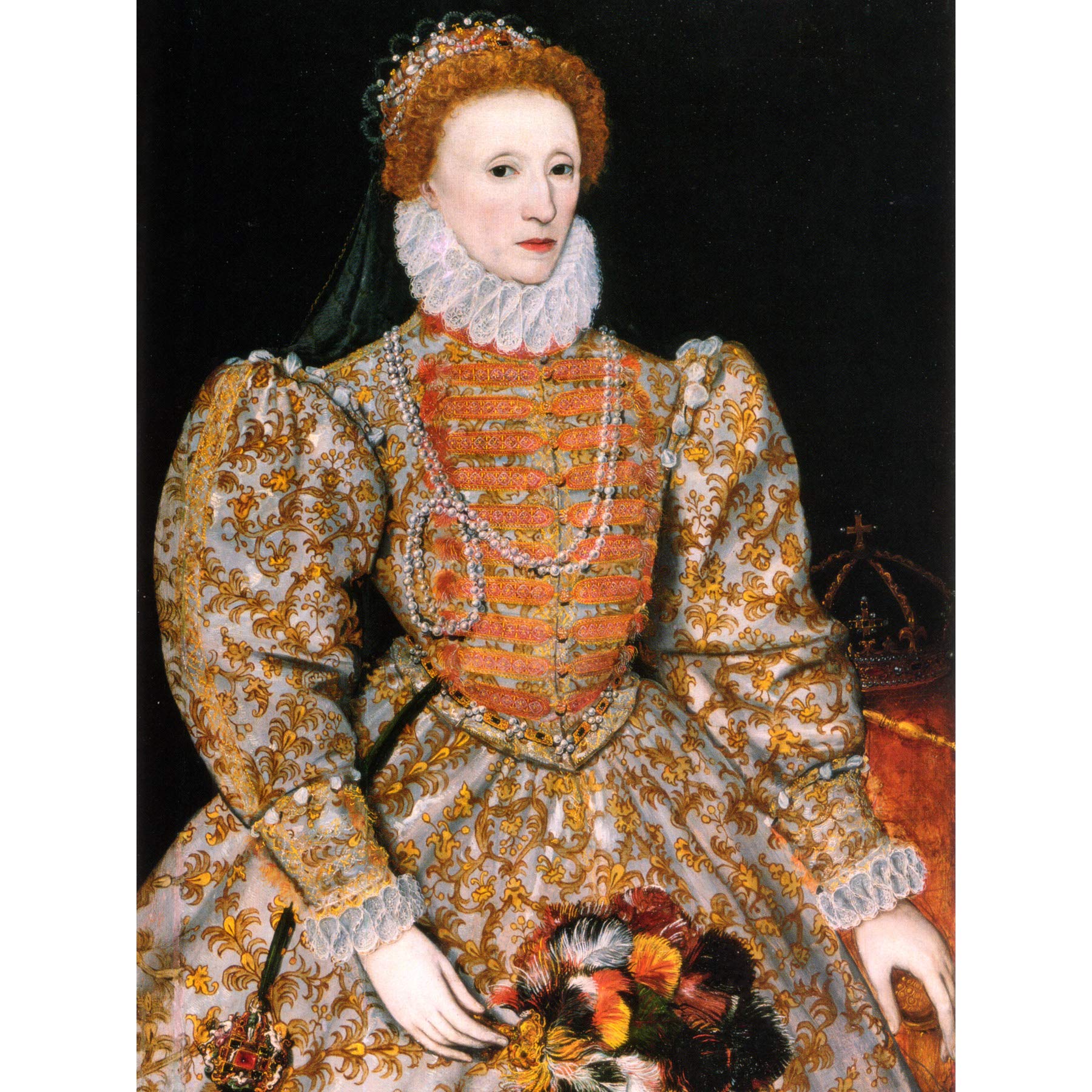 Anonymous Portrait Queen Elizabeth England Painting Premium Wall Art Canvas Print 18X24 Inch