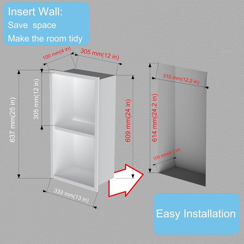 nicho★ Amazon.com: IKITRAEE Recessed Wall Niche for Shower Room