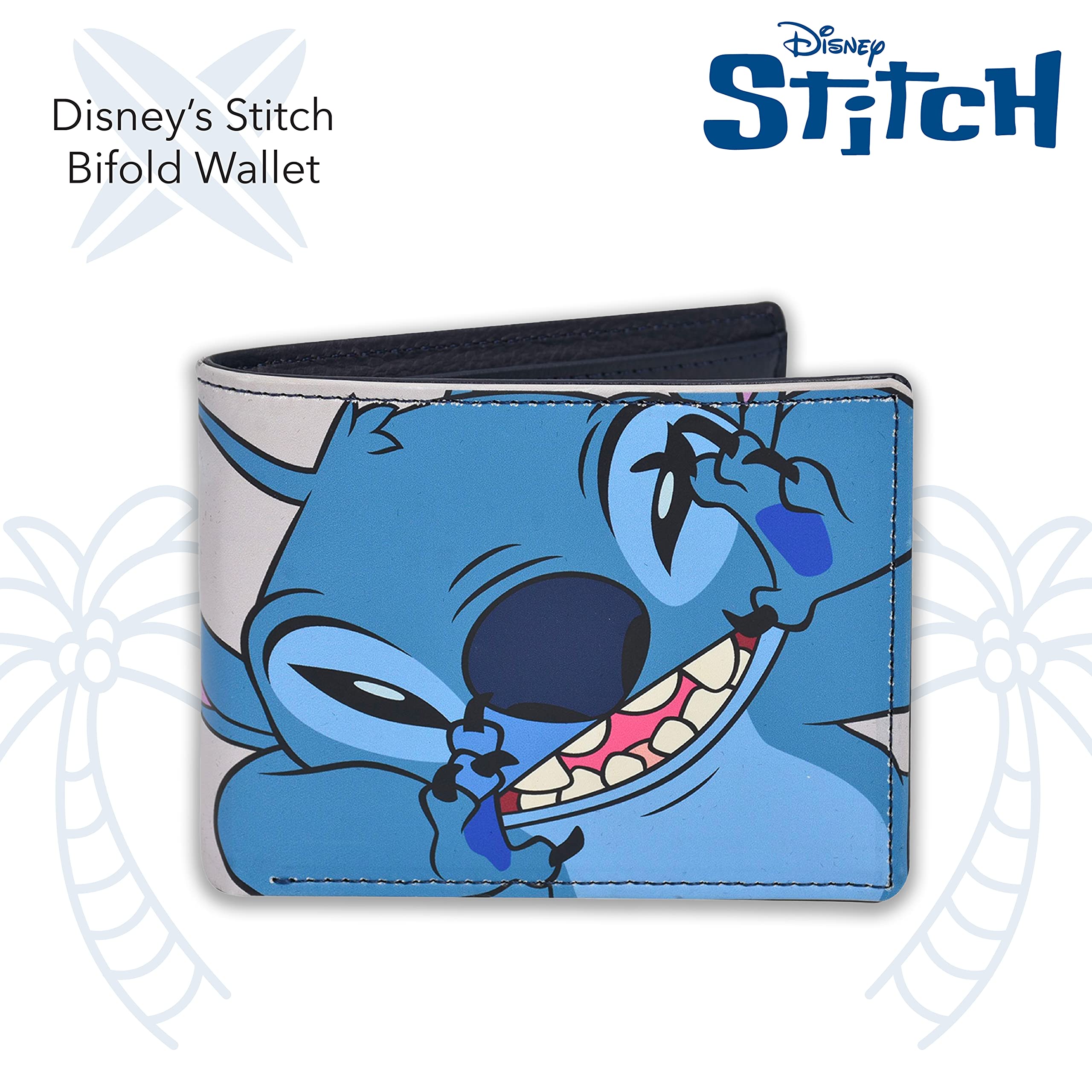Disney Stitch Bifold Wallet in a Decorative Tin Case, Multi