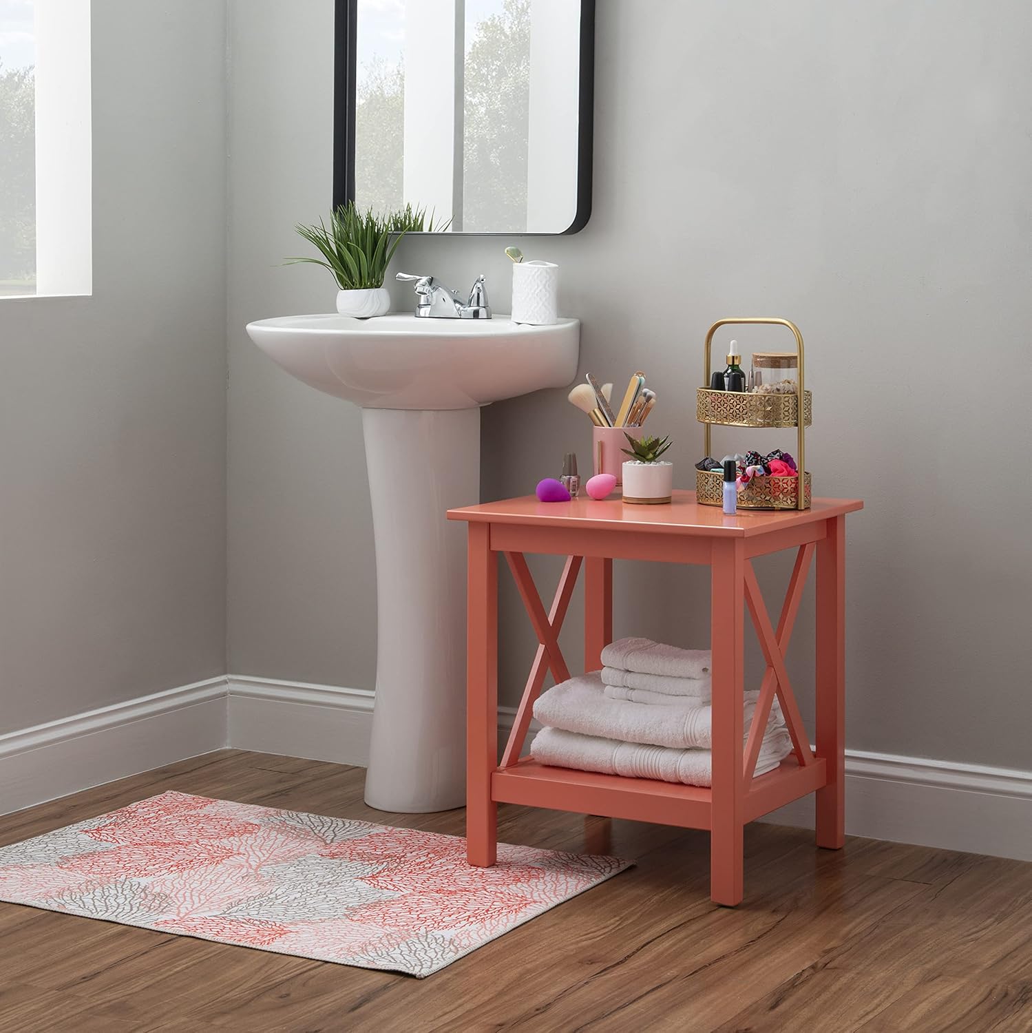 Linon Home Decor Products Nelson Coral End Table